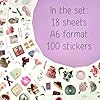 BulbaCraft 100Pcs Coquette Stickers - Coquette Aesthetic, Small Waterproof Pink Sticker Sheets for Phone Cases, Gifts for Women & Men #1