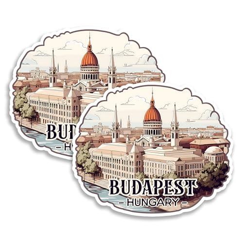 Imán decorativo de viaje Budapest 2 piezas 4 pulgadas
