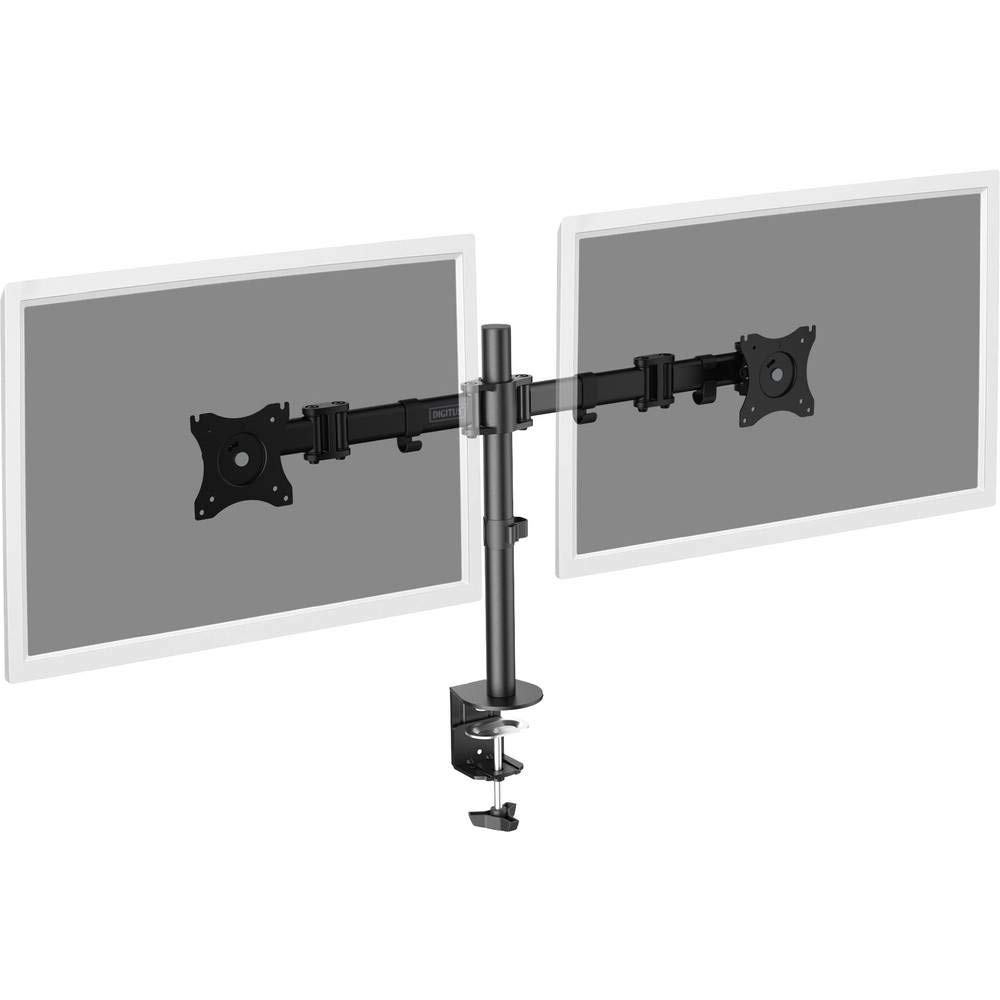 Digitus Soporte Dual con Sujeción Inclinable para Monitores 15"/27" VESA 100x100 Max 16Kg