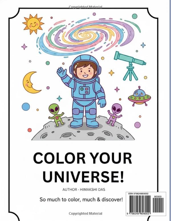 PREMIUM COLORING BOOK ASTRO-GALAXY DRAWING/COLORING BOOK FOR KIDS AND CHILDREN | FUN ACTIVITY FOR KIDS. 42 PAGES. image 3