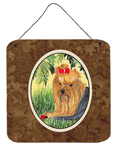 Caroline's Treasures SS8258DS66 Yorkie Wall or Door Hanging Prints Aluminum Metal Sign Kitchen Wall Bar Bathroom Plaque Home Decor, 6x6, Multicolor
