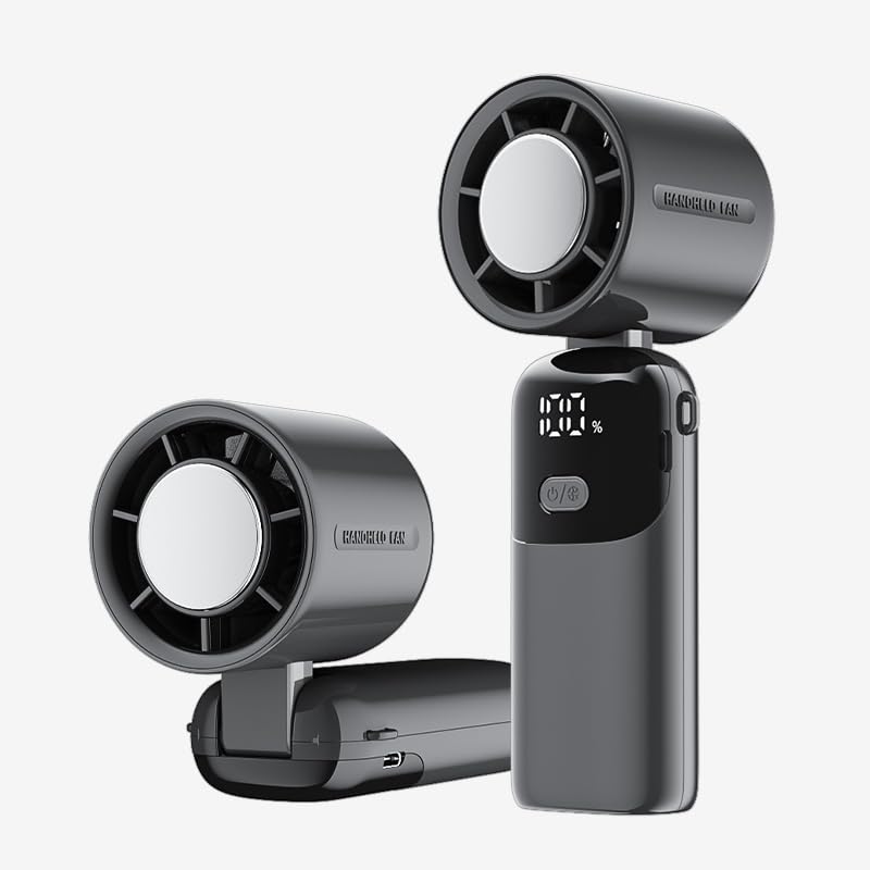 Digitek DFP-S20 Portable Handheld Fan, 2400mAh Battery, 100-Level Stepless Speed Control, LED Display, Foldable Desktop Fan, USB Type-C Fast Charging, Powerful Cooling Fan for Travel-picture-17
