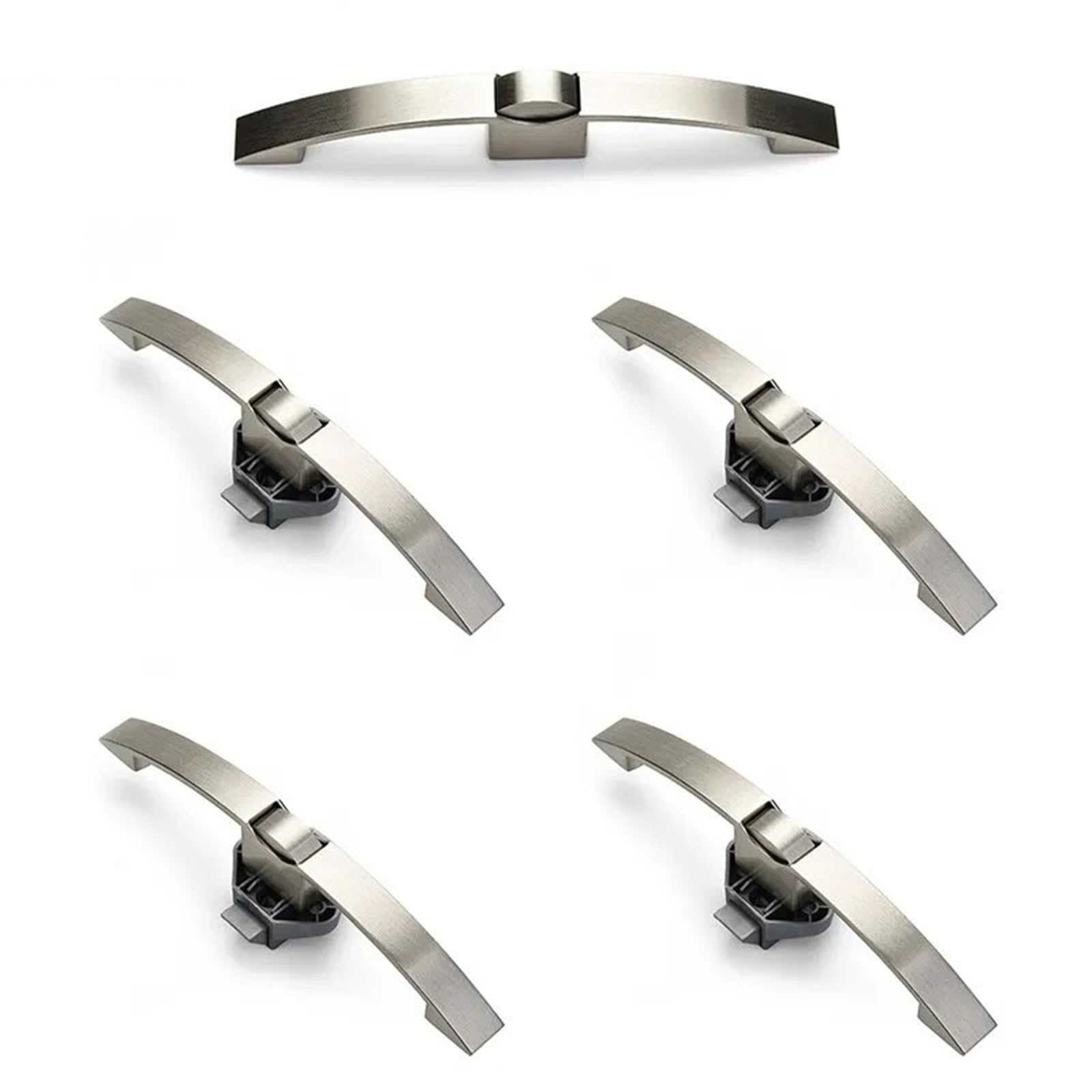Verrou à bouton-poussoir pour camping-car en chrome brillant 160mm lot de 5