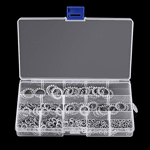 Rondelles d'étanchéité, Assortiment de 300 rondelles de Blocage à dent Externe en Acier Inoxydable