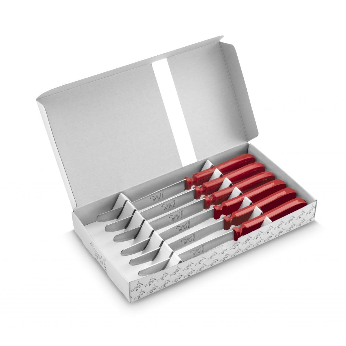 Couteaux CHIEN® rouge en coffret de 6 pièces pour votre cuisine quotidienne