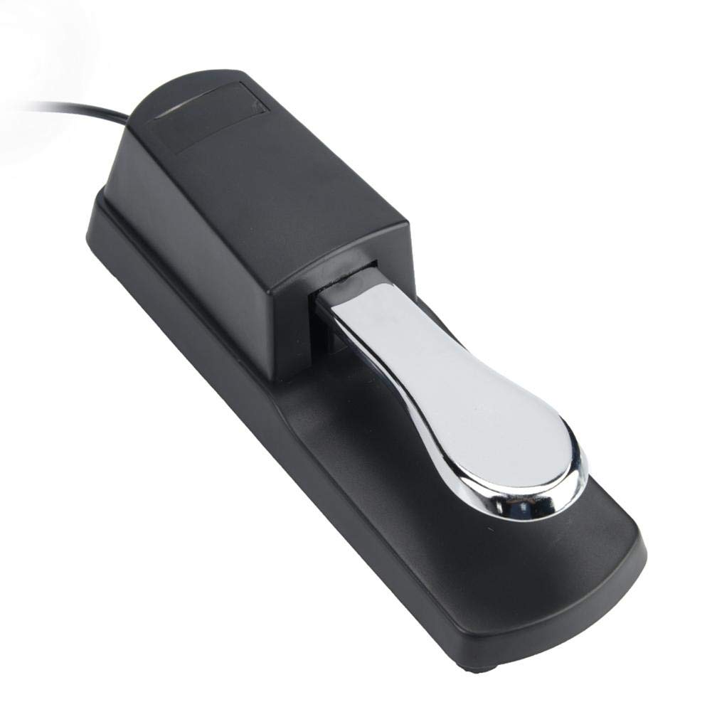 Pédale de piano électronique universelle portable pour clavier électronique pour instrument de piano numérique Noir