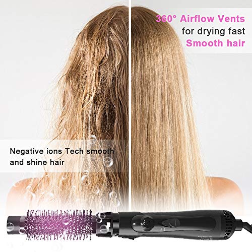 3-in-1 Hair Dryer Brush, Hair Dryer & Volumizer in one, Hair Curler Straightener Dryer Brush in One, Negative Ion Hair Blow Dryer Styler,Lightweight Hot Air Brush for Fast Drying Salon Results - Thumbnail 6