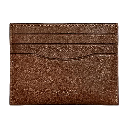 Coach Flat Card Case in Sport Calf, Saddle, 4