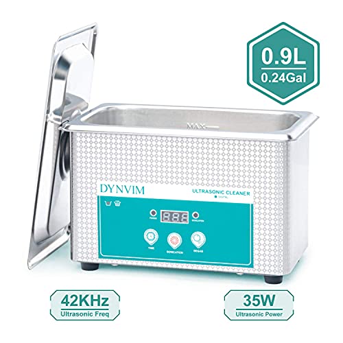 Ultrasonic Cleaner - Dynvim 900Ml Ultrasonic Jewelry Cleaner,Sonic Cleaner,Parts Cleaning Machine With Digital Timer For Cleaning Jewelry,Denture,Parts,Lab,Dental Tool,Eyeglasses,Etc. #TOP2