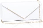 Larcenciel Clutch Purses for Women, Sparkling Envelope Evening Bag with Detachable Chain