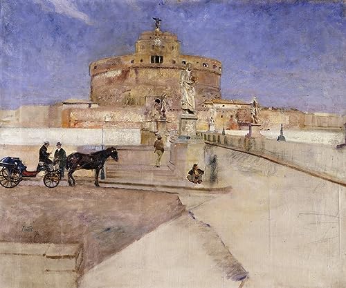 Cuadro sobre lienzo Castello Sant decora paredes vacías pintura Emanuel Peterssen 60x90cm