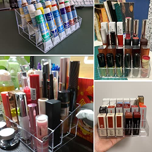 Image of Tecbeauty Lipstick Holder, 24 Slots Clear Lipstick Organizer Acrylic Lipgloss Storage Display, Small