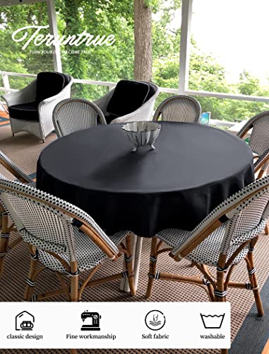10 Packs Premium Round Tablecloth 90 Inch Black Polyester Table Cloth Bulk Washable Polyester Fabric Tablecloths Table Cover For Wedding Party Banquet Buffet Table Holiday Dinner (Black, 90 Inch) #TOP7