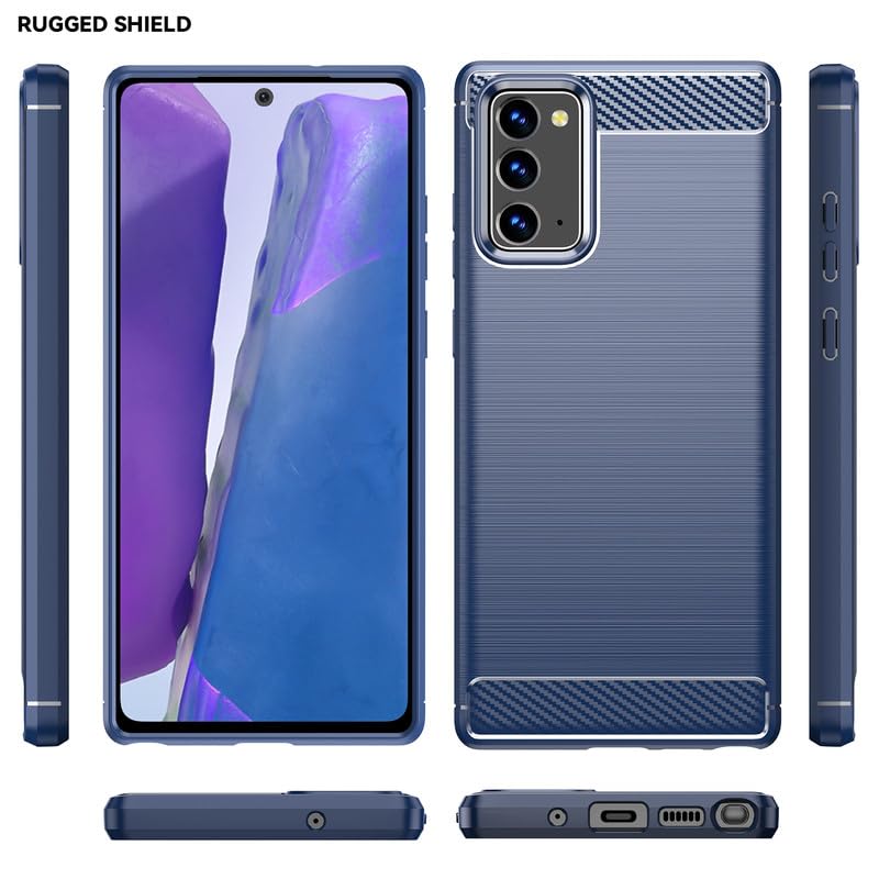 Image of Hybrid Carbon Fiber Back Case for Samsung Galaxy Note 20 (Blue)