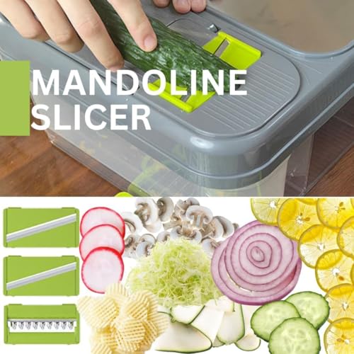 Set cortador de verduras y mandolina con contenedores miniatura 6