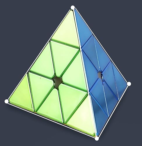 Willking ShengShou Legend Pyramid 3x3 Metallic Mirror Reflective Stickerless Cube Pyraminx Speed Cub
