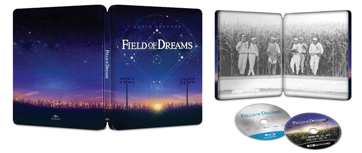 Field of Dreams 30th Anniversary Limited Edition Steelbook 4k Blu Ray HD + Blu Ray + Digital