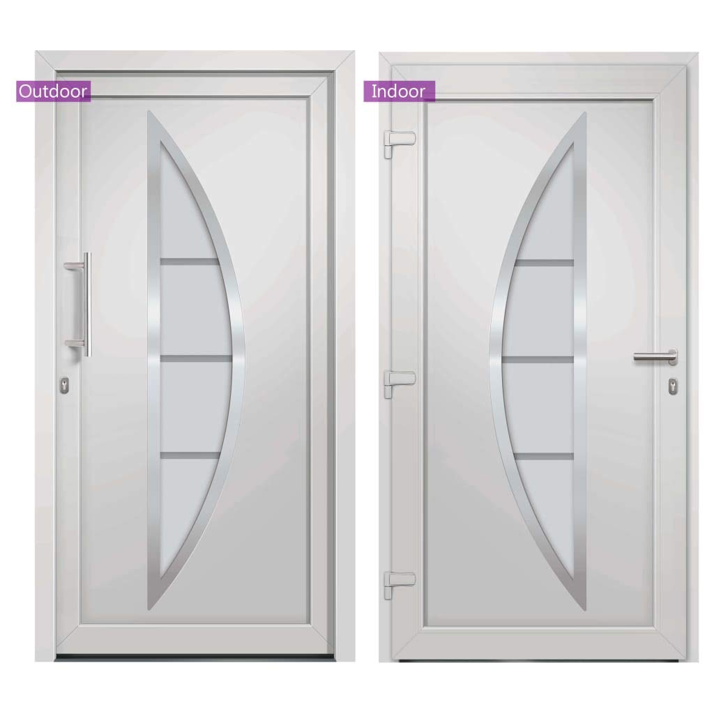 INLIFE Puerta de entrada blanca 98 x 200 cm, 50,8 kg, 279201