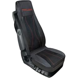Fundas Para Camiones Scania Lampa Luana camión asiento cubierta de cuero con negro/rojo