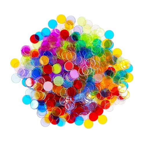 YAZWUR 100 Stück Magnetisches Bingo-Set – Metallring-Chips, Kunststoff-Poker-Spielsteine, Marker, Mathematikzählung, Wissenschaftsforschung, STEM-Kit, Familienspielabende (Mehrfarbig)