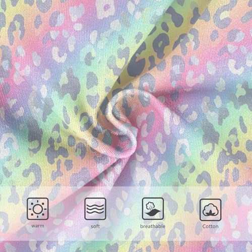 Joisal Cotton Girls Underwear Toddler Pastel Rainbow Colors Leopard Panties for Girl Stylish Kids Undies Briefs 2t3