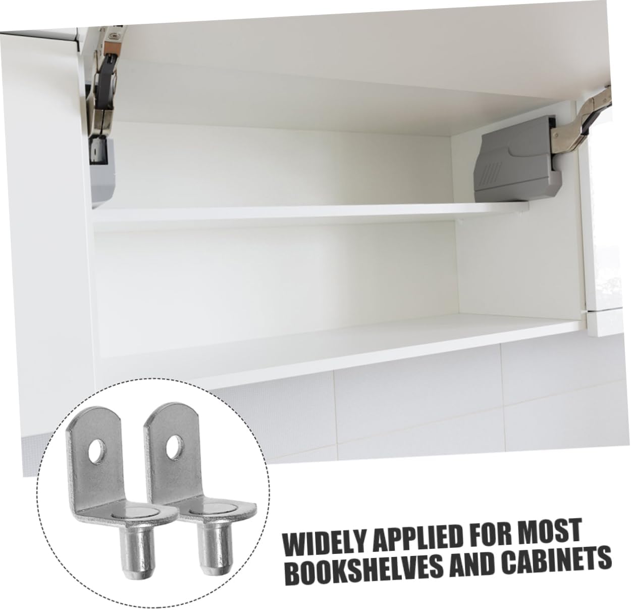 Uonlytech 100pcs Metal Support Nails for Shelving Kitchen Cabinet Shelf Pegs Metal Shelf Clips Pegs