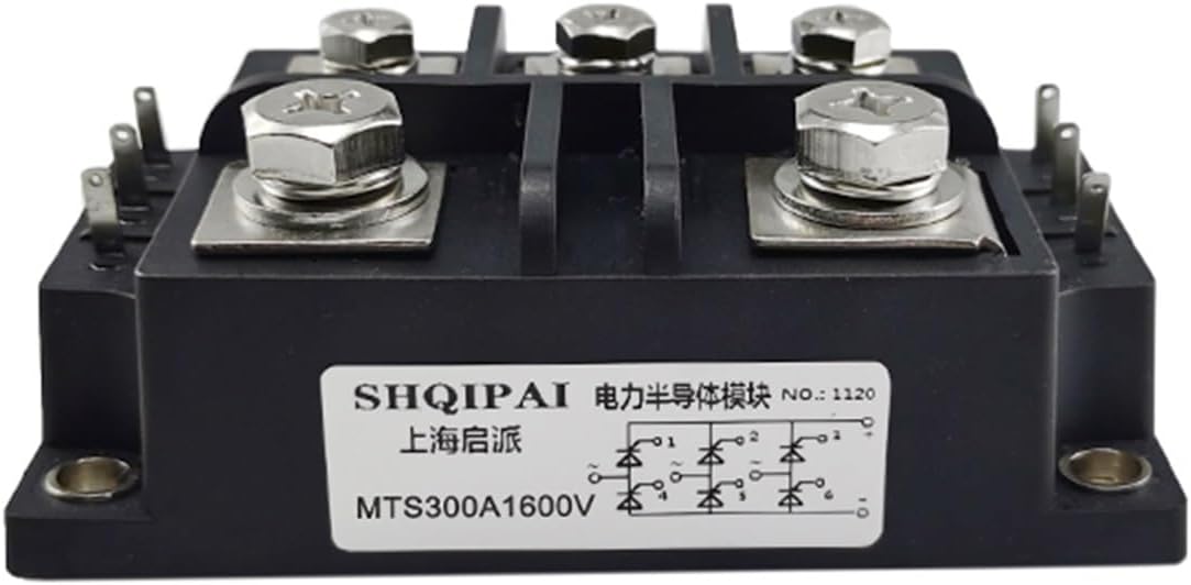 1PCS MTS100A1600V Three-Phase Fully Controlled Silicon Controlled Rectifier Bridge Module 30A60A150A200A300A500A(MTS40A1600V)