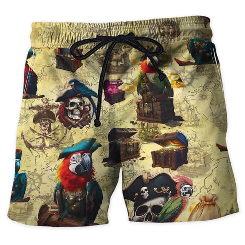 Parrot Lovers Mens Swim Trunks - Summer Elastic Waistband Men's Summer Quick-Dry Swim Shorts Set 04