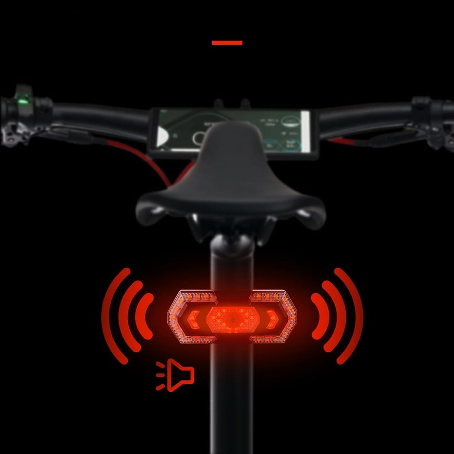 Rear Bike Light - Remote Cycling Accessories Rechargeable,Bike Rear Light LED Taillights,for Road Mountain Electric Scooter Night Riding Safety Cycling Outdoor Men Women