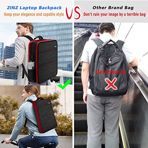 Image of ZINZ Slim & Expandable Laptop Backpack 15 15.6 16 Inch Sleeve with USB Port