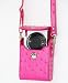 PU Leather Cover Bag for Nikon COOLPIX L28, S31, S32, S33, S3300, S5300, S6100, S6800, S6900, S7000, S8000, S8100, S9100, S9300, S9500, S9700, 9900, P300, P310, P330, P340 Digital Camera (Hot pink)