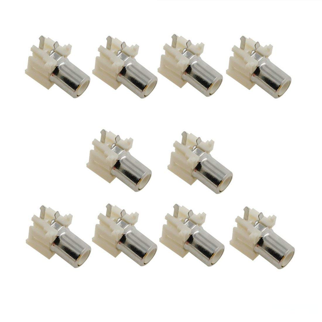 10 Pezzi Connettore RCA Femmina Per Montaggio Su Pannello PCB - Giallo E Argento, 50V 0.5A