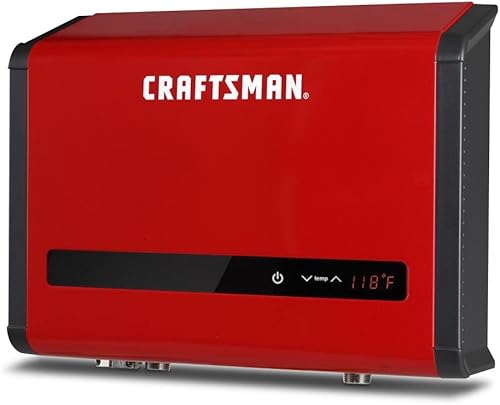 CRAFTSMAN Calentador de agua eléctrico sin tanque de 24 kW, 240 voltios, 3.74 GPM, tecnología auto-modulante multiaplicación para toda la casa, agua