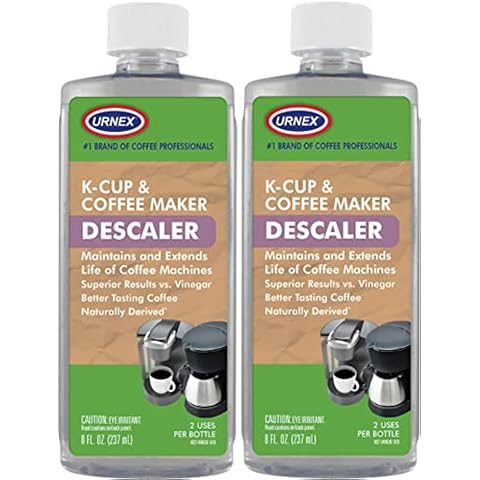 The Professional Barista's Choice - Urnex Keurig Compatible Coffee Maker Universal Descaling Solution (2 Pack, 2 Uses Per Bottle) Cover