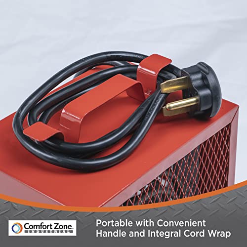 Comfort Zone Cz290 Nema 6-30P 4,800-Watt Fan-Forced Industrial Heater, Integrated Thermostat Control, Heavy Gauge Steel, Carry Handle With Rubber Feet And Overheat Protection #TOP3