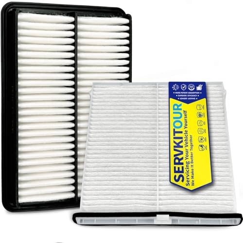 SERVKITOUR Engine cabin Air Filter Set for CX-5 (2013-2024) 2.0L/2.5L Gas Naturally Aspirated (NOT TURBO) for Mazda 3 (2014-18) for Mazda 6 (2014-21) 2.5L Not Turbo KD4561J6X PE07133A0A