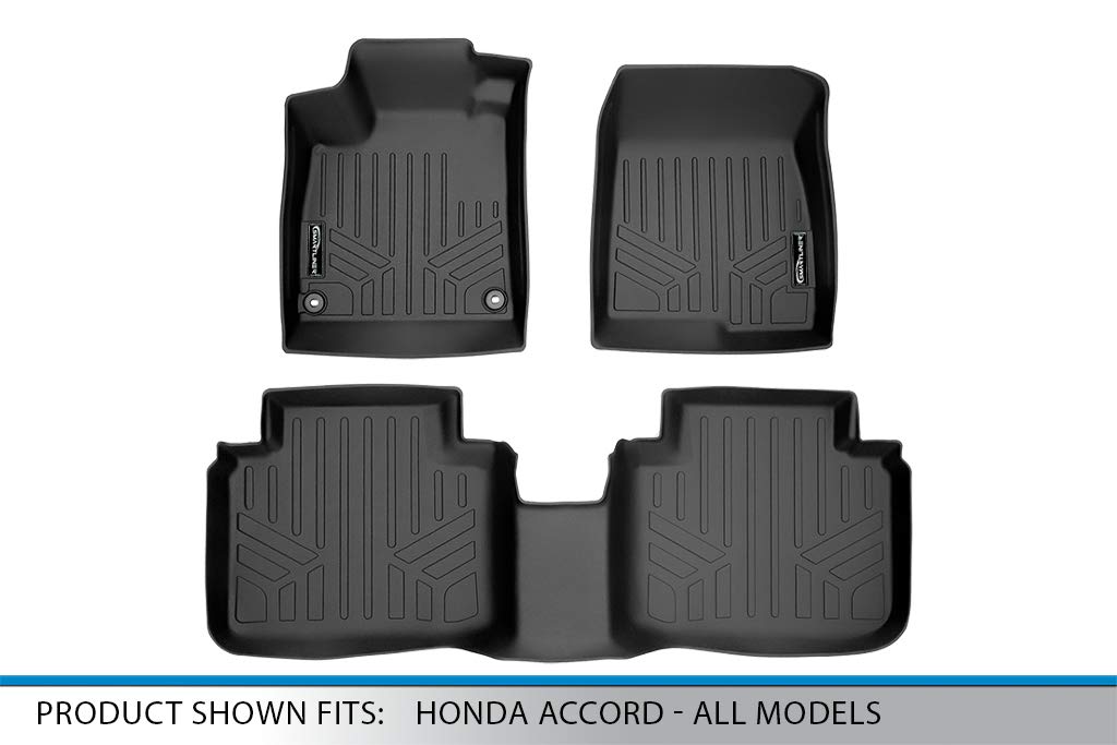 SMARTLINER Custom Fit Floor Mats 2 Row Liner Set Compatible with 2018-2022 Honda Accord — view 5