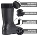 CLIMBR Leichte Gefütterte Gummistiefel Thermo Damen EVA warme Winter Stiefel Gr 36-42 mit Futter (Schwarz, 39)