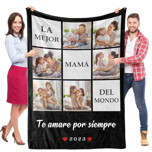 Bulaient Regalos Personalizados De Cumpleaños Y Navidad Para Mamá, Manta Personalizada Con Foto Y Texto, Regalos Personalizados Para Mamá De Parte De Hijas E Hijos Bulaient Regalos Personalizados De Cumpleaños Y Navidad Para Mamá, Manta Personalizada Con Foto Y Texto, Regalos Personalizados Para Mamá De Parte De Hijas E Hijos