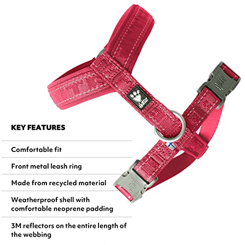 Hurtta Casual Y-Geschirr ECO Komfortables nachhaltiges Hundegeschirr (Ruby, 30-35 cm)