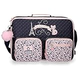 material escolar infantil lista Mochila bandolera de 38 cm x 28 cm x 6 cm fabricada en Poliéster