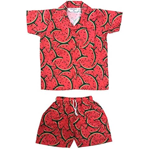 Conjunto de Shorts y Camisa Hawaiana Floral Cover