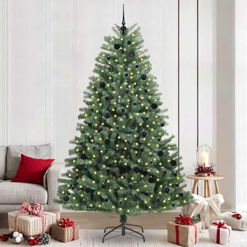 Árbol de Navidad artificial de PVC con iluminación LED de 180 cm Gecheer 2