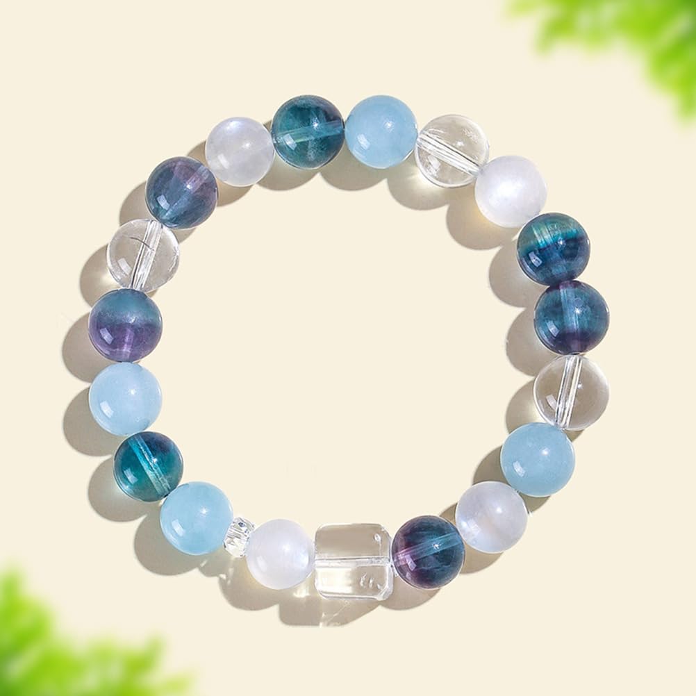 Pulsera de Cristal Natural Hecha a Mano para Mujer, joyería Espiritual de Alta Gama, Pulseras elásticas de Cuentas de Cristal para Ella, Regalo de cumpleaños para Madre e Hija