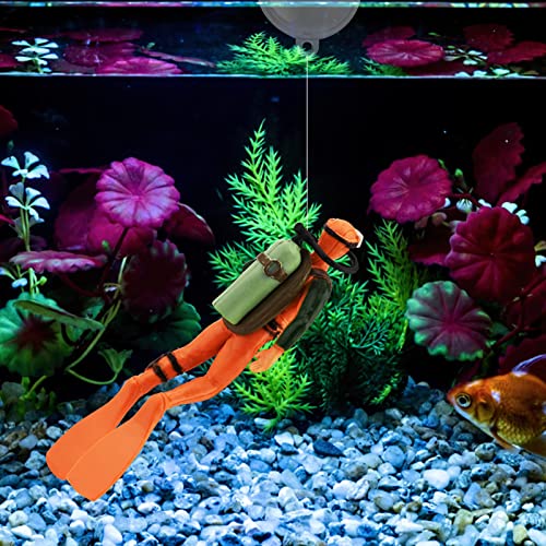 Image of 2 Pack Fish Tank Decorations Little Diver Decorative Ornament Floating Pendant for Creative Fish Tank Accessories, Aquarium Decorations, Marine Landscaping