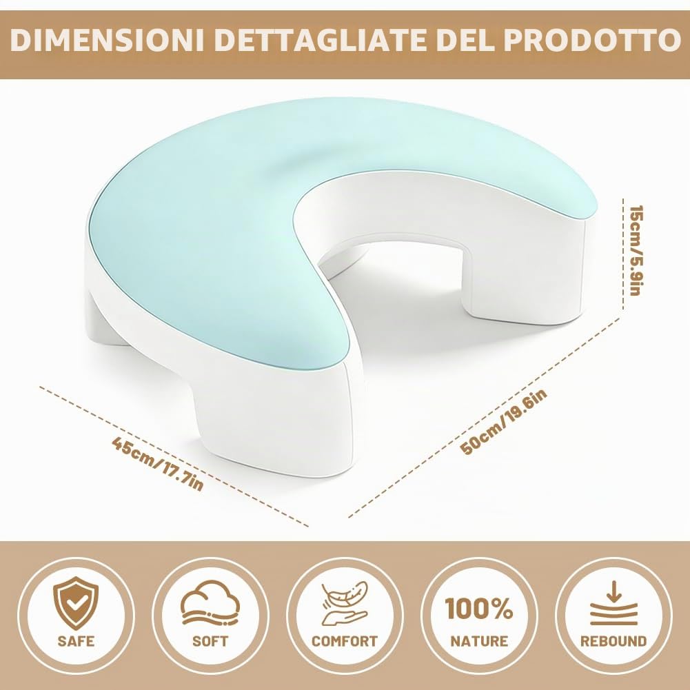 Cuscino ergonomico per chi dorme sul fianco con giromanica in memory foam, cuscino ortopedico per il collo per alleviare il dolore di HWS, collo, spalle e rotatori, ideale per chi dorme sul fianco