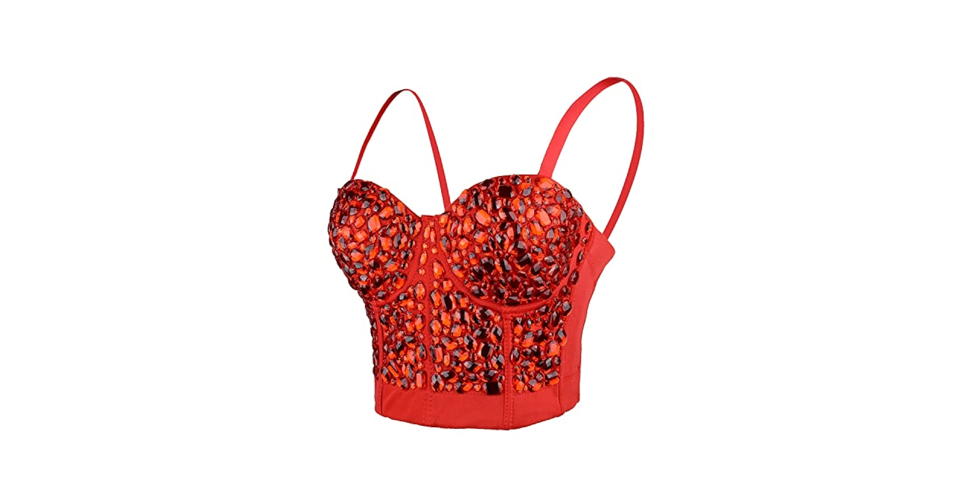 Amazon.com: ELLACCI Women's Sexy Rhinestone Punk Bustier