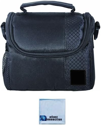 Pequeña bolsa de equipo de cámara acolchada suave para Canon, Nikon, Sony, Samsung, Olympus, Pentax, Panasonic y más + paño de microfibra