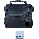 Small Soft Padded Camera Equipment Bag/Case for Canon, Nikon, Sony, Samsung, Olympus, Pentax, Panasonic & More… + Microfiber Cloth
