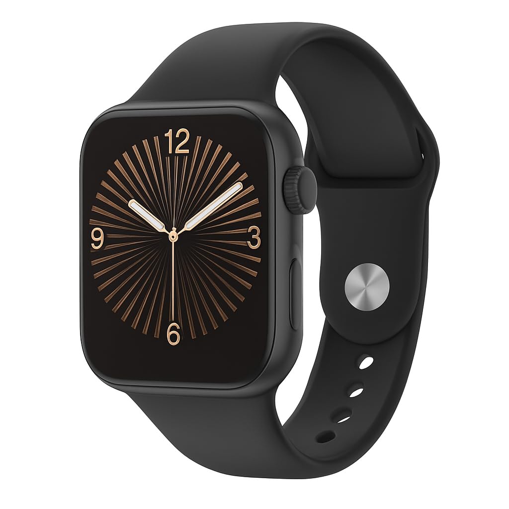 Series 10 Smartwatch Boys, Girls, Teens Men and Women Ultra HD Display, Bluetooth Call AI Voice Assistant Fitness Tracker Heart Rate Monitor, IP67 Waterproof Multi-Functional for Android & iOS (Black)